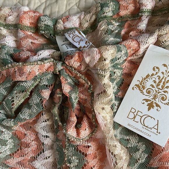 Becca Solstice Crochet Lace Wide Leg Pants in Cameo Multi, Medium , NWT - Picture 6 of 7